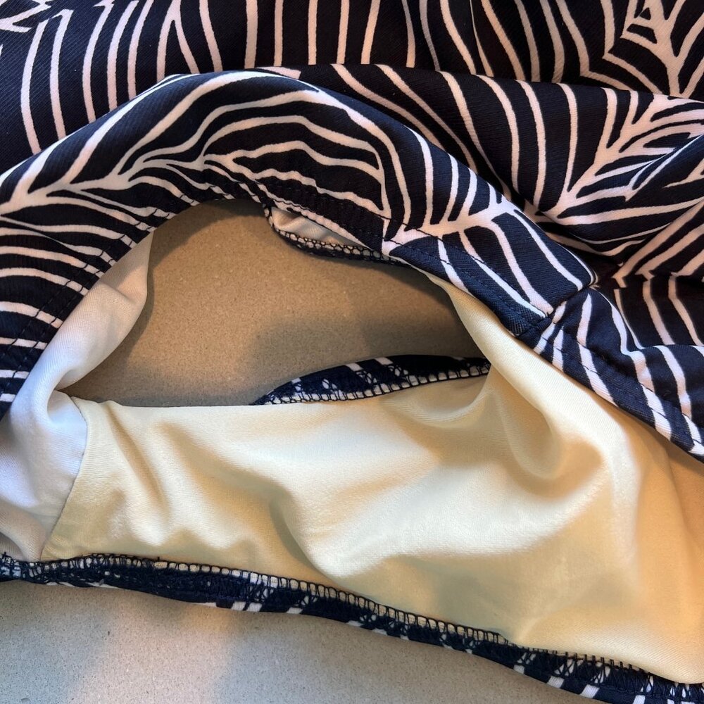 Miraclesuit Siera Lush Lanai Pin-Up One Piece Swimsuit Navy White Silver Size 16 - Picture 10 of 10